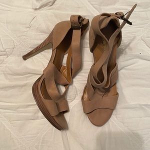 Nine West Tan Leather Heels